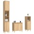 Set de muebles de baño 3 pzas madera contrachapada roble