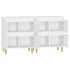 Aparadores 2 uds madera contrachapada blanco 60x35x70