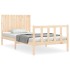 Estructura de cama con cabecero madera maciza 100x200