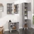 Set de muebles de baño 3 pzas madera contrachapada gris