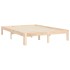 Estructura de cama con cabecero madera maciza 140x190