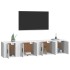 Set de muebles para TV 4 piezas madera contrachapada