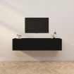 Muebles para TV de pared 3 uds negro 57x34,5x40 cm