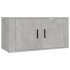 Muebles para TV de pared 3 uds gris hormigón 80x34,5x40