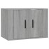 Set de muebles para TV 3 pzas madera contrachapada gris