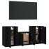 Set de muebles para TV 3 piezas madera contrachapada