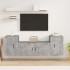 Set de muebles de TV 3 pzas madera contrachapada gris