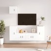 Set de muebles para TV 5 piezas madera contrachapada blanco