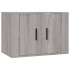 Set de muebles para TV 4 pzas madera contrachapada gris