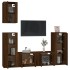 Set de muebles para TV 5 pzas madera contrachapada roble