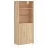 Aparador alto madera contrachapada color roble 69,5x34x180