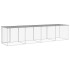 Gallinero con techo acero galvanizado gris claro 403x98x90