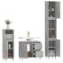 Set muebles de baño 2 piezas madera contrachapada gris