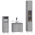 Set de muebles de baño 3 pzas madera contrachapada gris