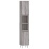 Set de muebles de baño 3 pzas madera contrachapada gris