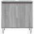 Set de muebles de baño 3 pzas madera contrachapada gris