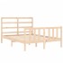 Estructura de cama con cabecero madera maciza 120x200