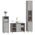 Set de muebles de baño 3 pzas madera contrachapada gris