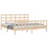 Estructura de cama con cabecero madera maciza 180x200