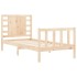 Estructura de cama individual con cabecero madera