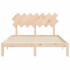 Estructura de cama con cabecero madera maciza 140x190