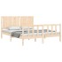 Estructura de cama con cabecero madera maciza 160x200