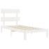 Estructura de cama individual con cabecero madera maciza