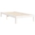 Estructura de cama individual con cabecero madera maciza