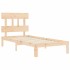 Estructura de cama con cabecero madera maciza 100x200