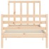 Estructura de cama individual con cabecero madera