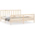 Estructura de cama con cabecero madera maciza 200x200