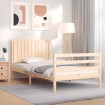 Estructura de cama con cabecero madera maciza 100x200 cm