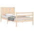 Estructura de cama con cabecero madera maciza 100x200