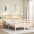 Estructura de cama de matrimonio con cabecero madera