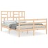 Estructura de cama con cabecero madera maciza 120x200