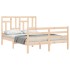 Estructura de cama con cabecero madera maciza 120x200