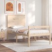 Cama para personas mayores con cabecero madera maciza