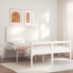 Cama para personas mayores con cabecero madera maciza 140x190cm