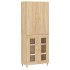 Aparador alto madera contrachapada color roble 69,5x34x180