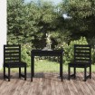 Mesa y sillas de jardín 3 piezas madera maciza de pino negro