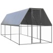 Jaula gallinero de exterior de acero galvanizado 2x6x2 m