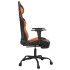 Silla gaming con reposapiés cuero sintético negro