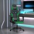 Silla gaming cuero sintético negro y