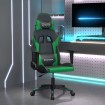 Silla gaming cuero sintético negro y verde