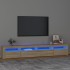 Mueble de TV con luces LED roble Sonoma 240x35x40