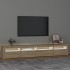 Mueble de TV con luces LED roble Sonoma 240x35x40