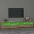 Mueble de TV con luces LED roble Sonoma 240x35x40