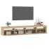 Mueble de TV con luces LED roble Sonoma 240x35x40