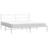 Estructura de cama con cabecero metal blanca 200x200