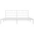 Estructura de cama con cabecero metal blanca 200x200